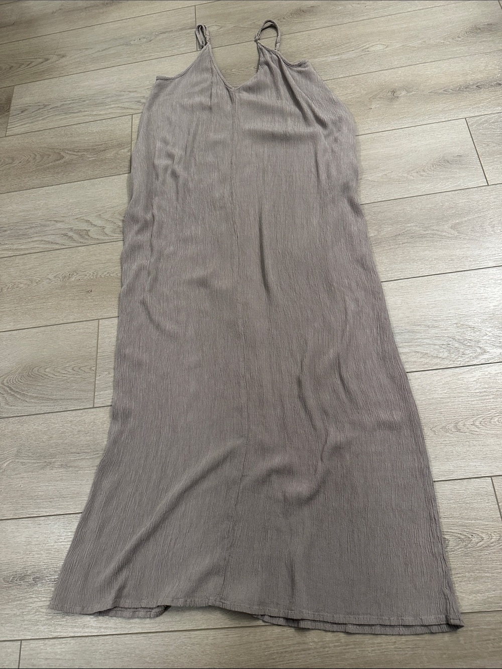 Lovestitch brown textured maxi dress size M/L 100% Rayon
